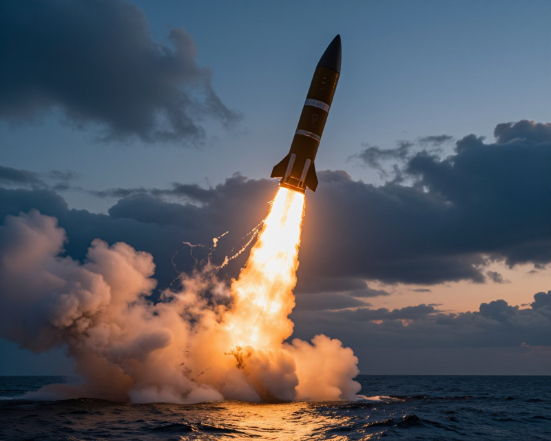 Missile Launch at Dawn