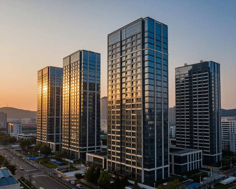 Modern Korean Apartment at Sunset
