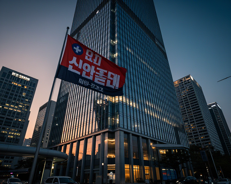 Symbolic representation of labor tension in Seoul