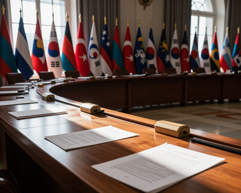 Diplomatic Summit Atmosphere