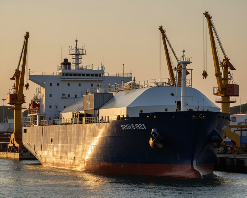 LNG Container Ship in Korean Shipyard