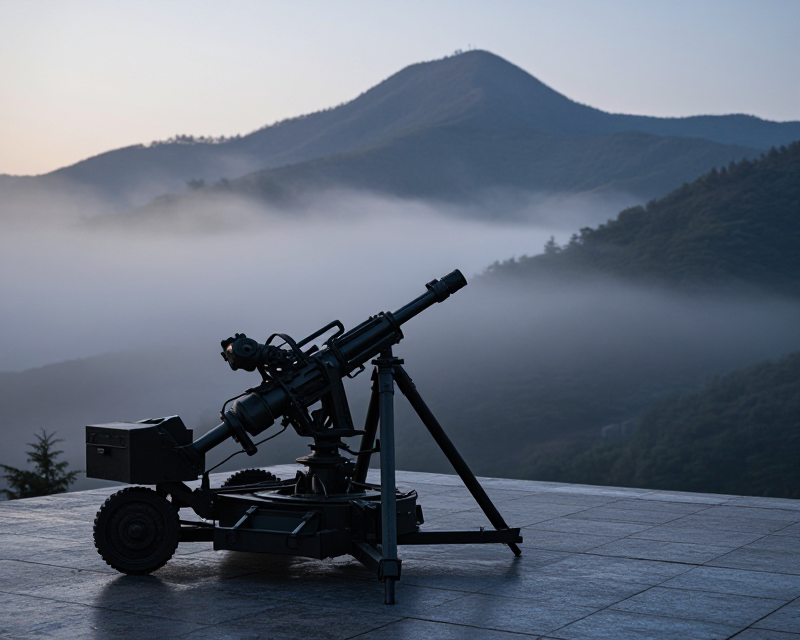 Military Guard Post at Dawn
