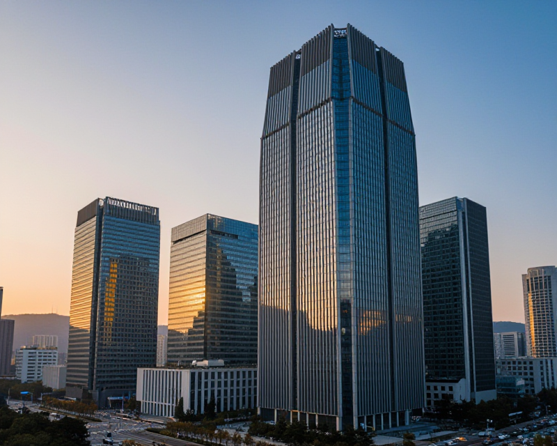Seoul Financial District Morning