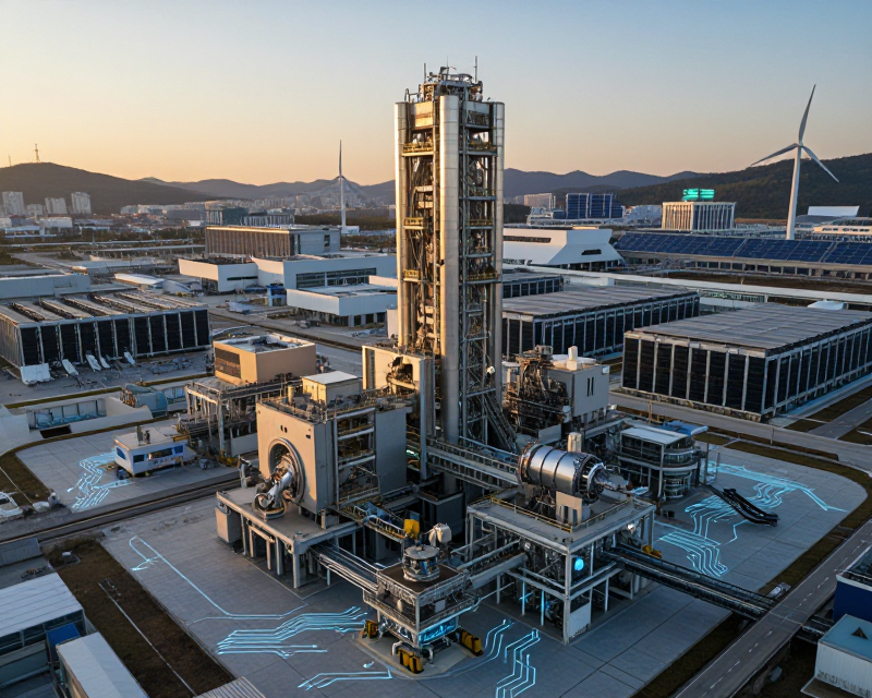 Futuristic Korean Industrial Landscape