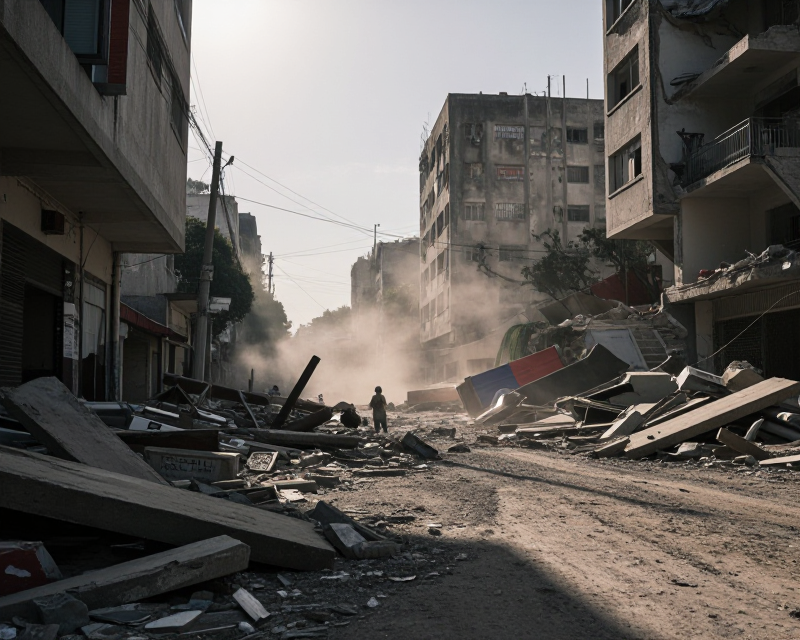 Aftermath of earthquake in Venezuela