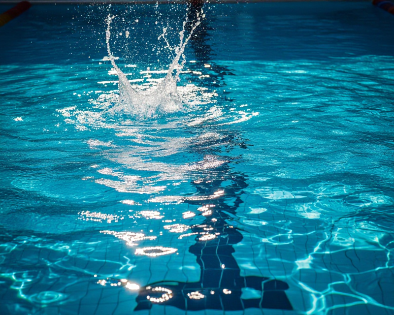 Swimming Competition Atmosphere